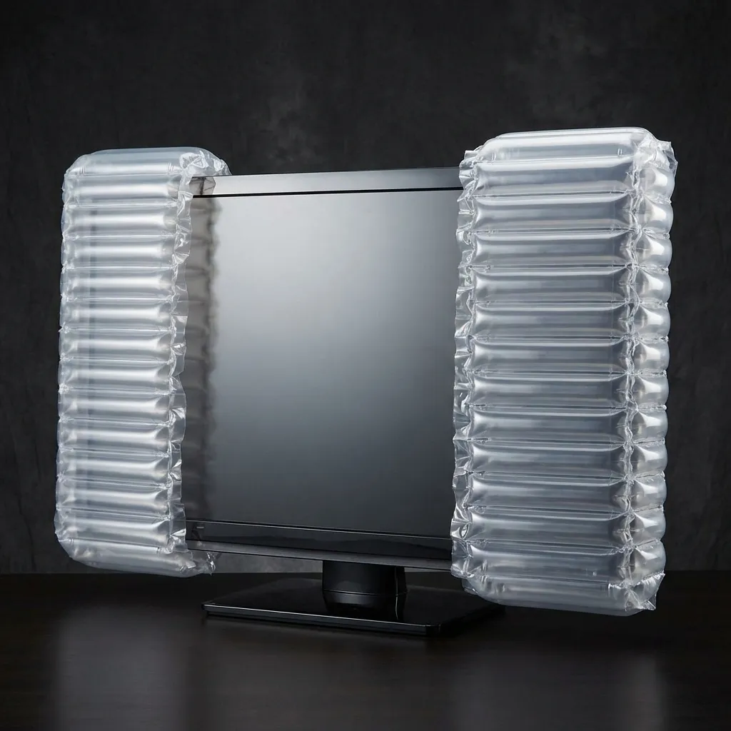 Monitor securely packaged in UNIQBAG